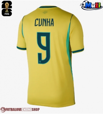 Brazílie Matheus Cunha #9 Domácí Dres MS 2026 Krátkým Rukávem